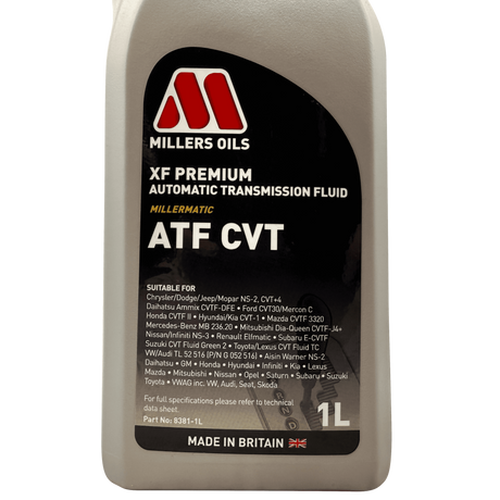 Millers XF Premium ATF CVT Automatic Gearbox Oil 1 Litre Eco Torque