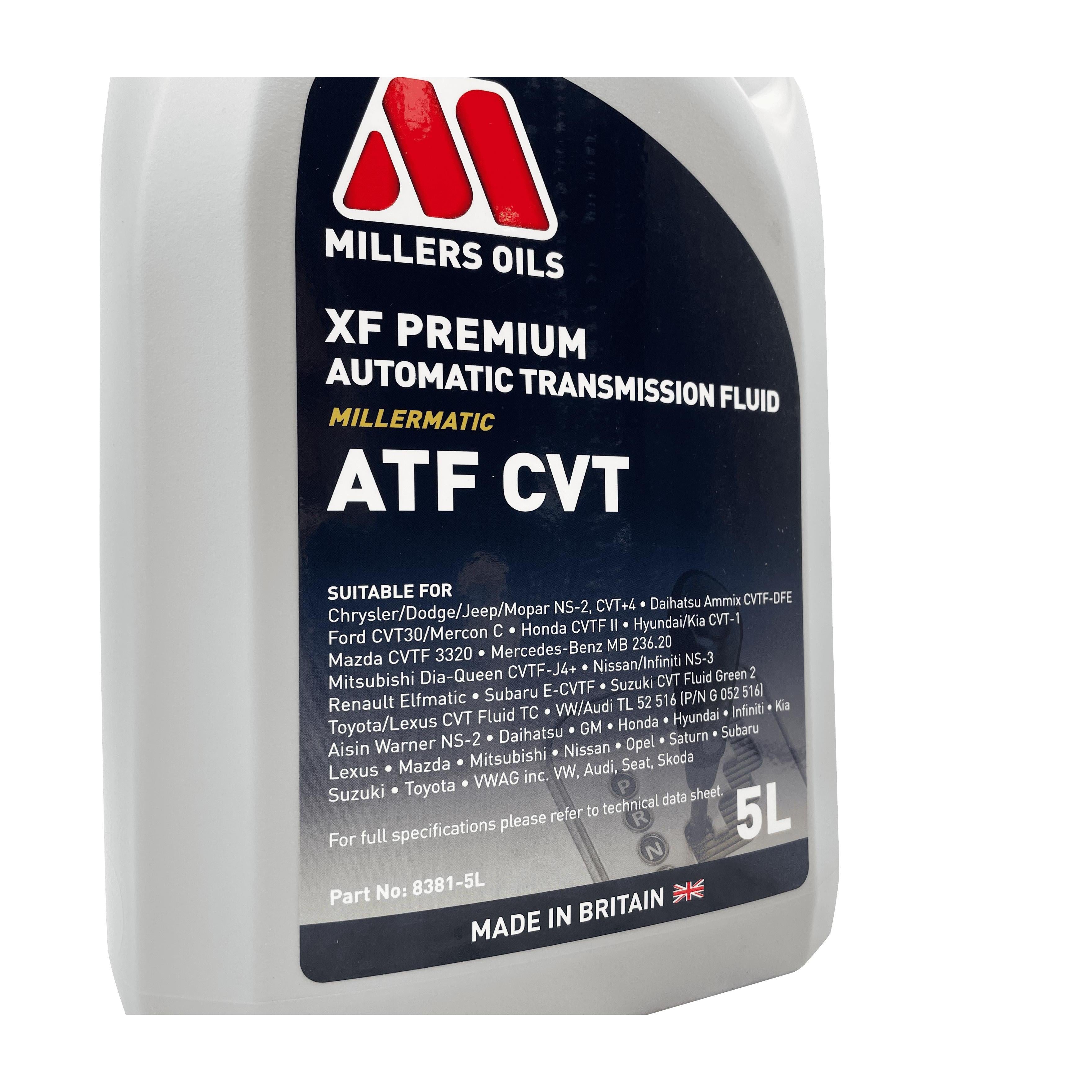 Millers Oils XF Premium ATF CVT Automatic Gearbox Oil 5L – Eco Torque