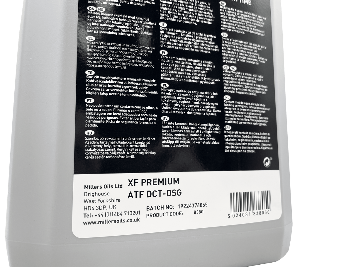 Millers XF Premium ATF DCT-DSG Automatic Gearbox Oil 5 Litres Eco Torque