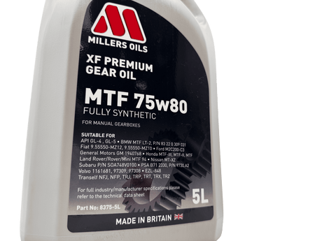 Millers XF Premium MTF 75w80 Manual Gearbox Oil 5L Eco Torque