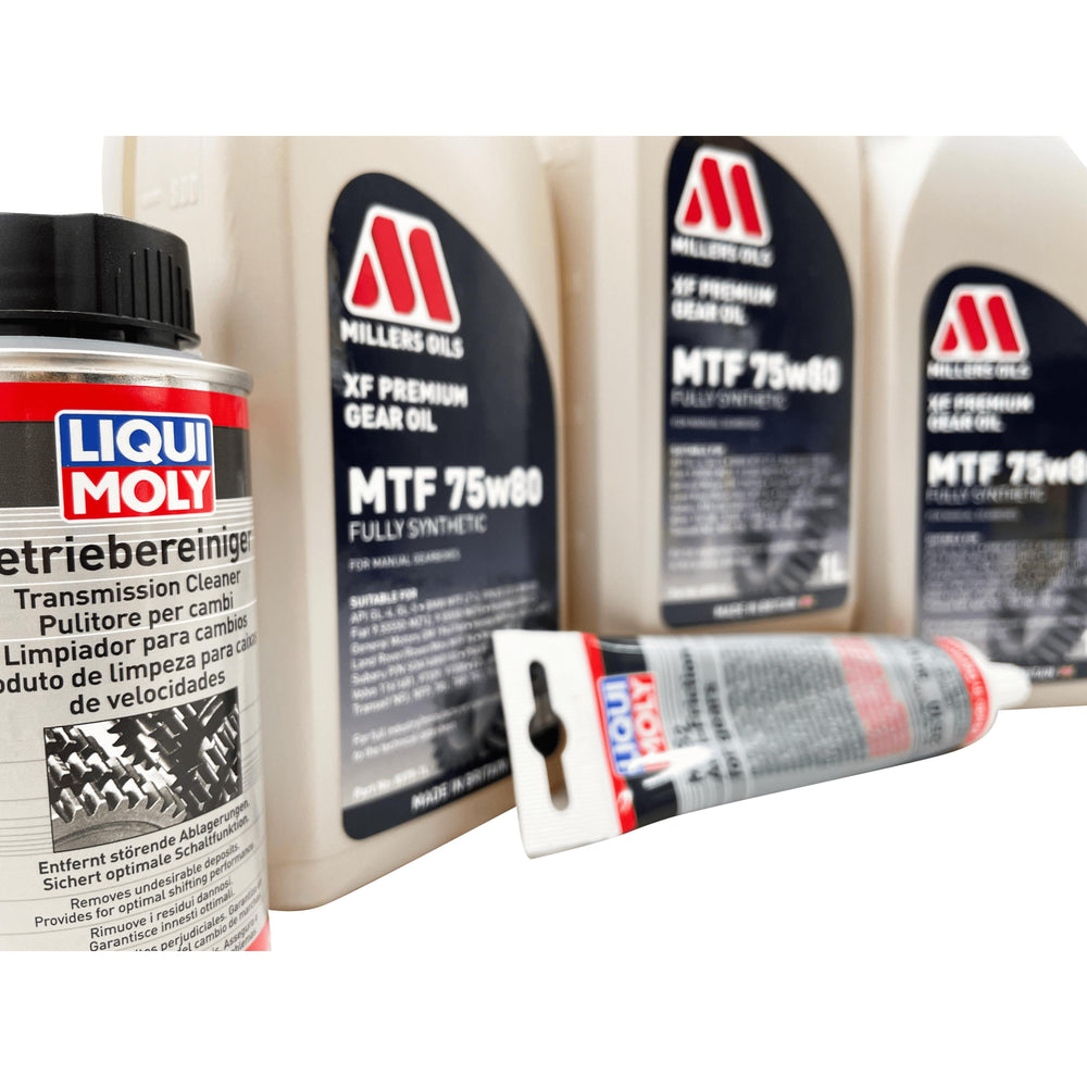 OPEL M32 6 Speed Millers XF 75w80 Gearbox Oil Service Kit With Additive & Cleaner Pre 2012 Manual Models Eco Torque
