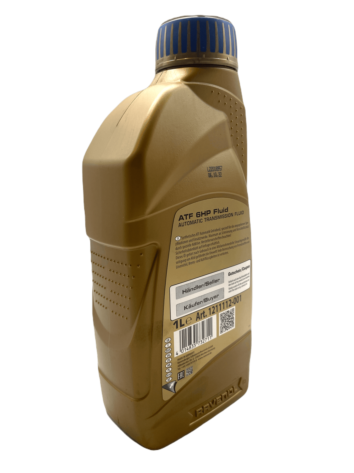 Ravenol ATF 6HP Fully Synthetic Automatic Transmission Oil Eco Torque