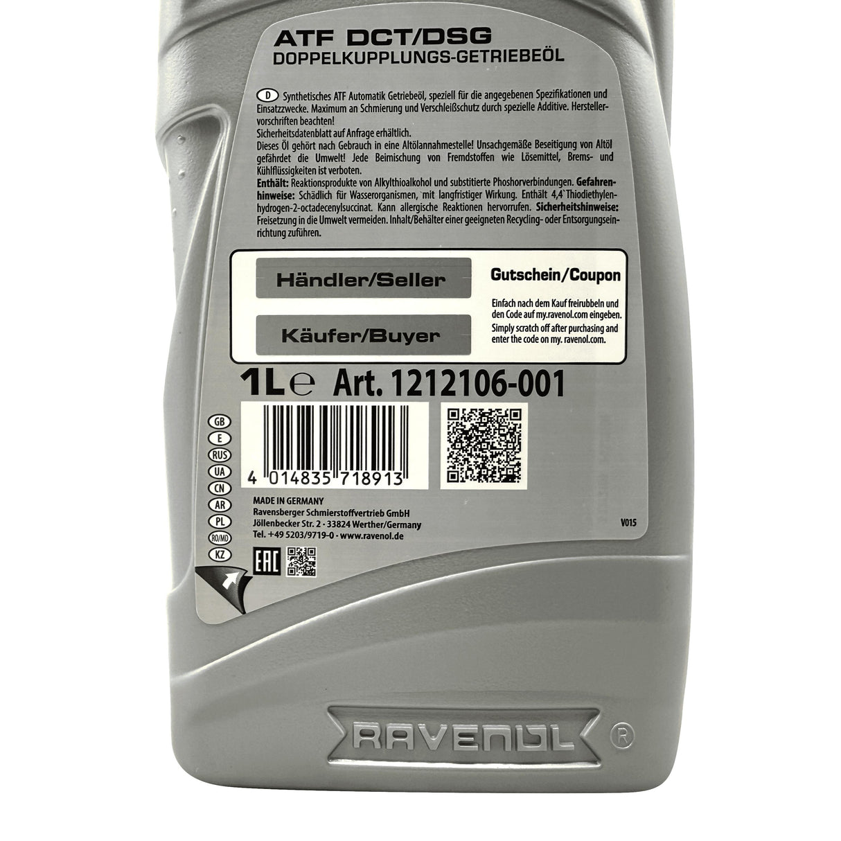 Ravenol DCT/DSG Transmission Oil 1 Litre Eco Torque