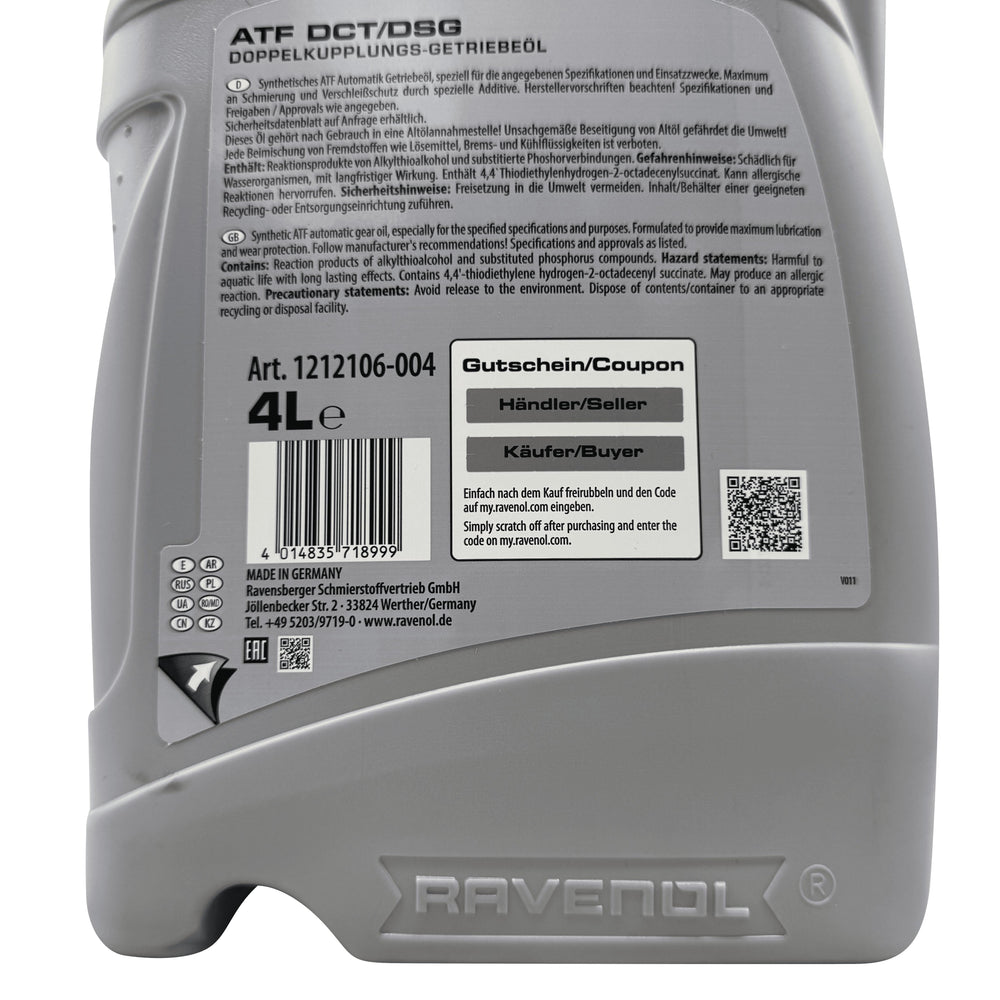 Ravenol DCT/DSG Transmission Oil 4 Litre Eco Torque