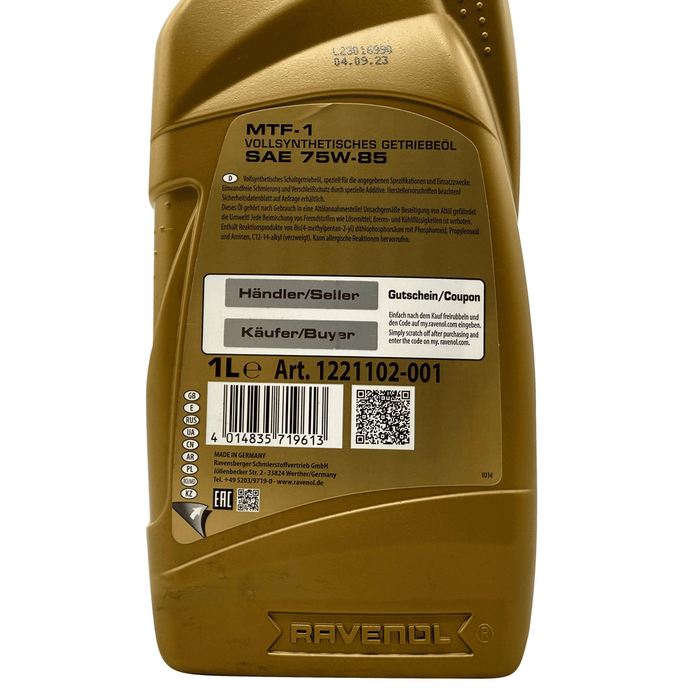 Ravenol MTF-1 75w-85 Transmission Oil 1L Eco Torque