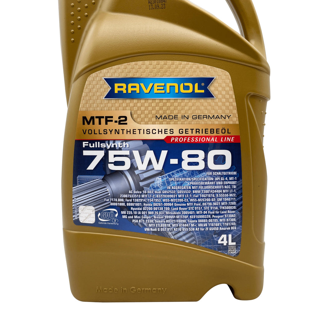 Ravenol MTF-2 75w-80 Fully Synthetic Manual Gearbox Oil 4L Eco Torque