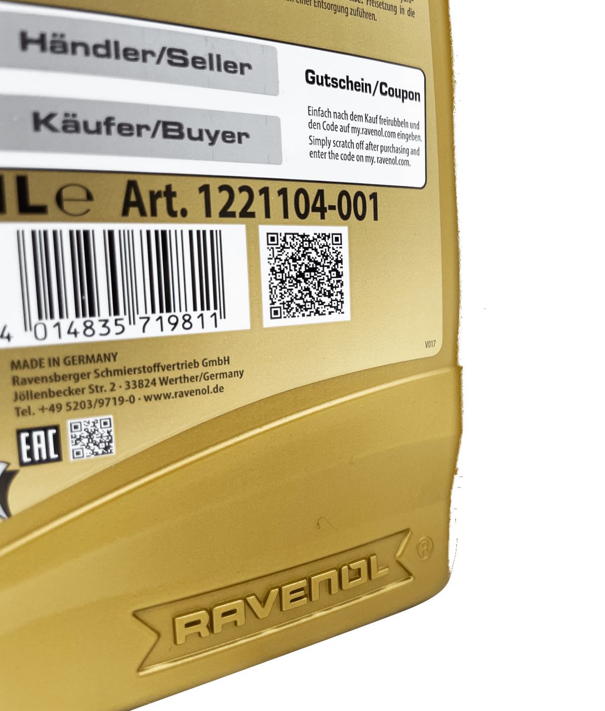 Ravenol MTF-3 75W Transmission Oil 1 Litre Eco Torque