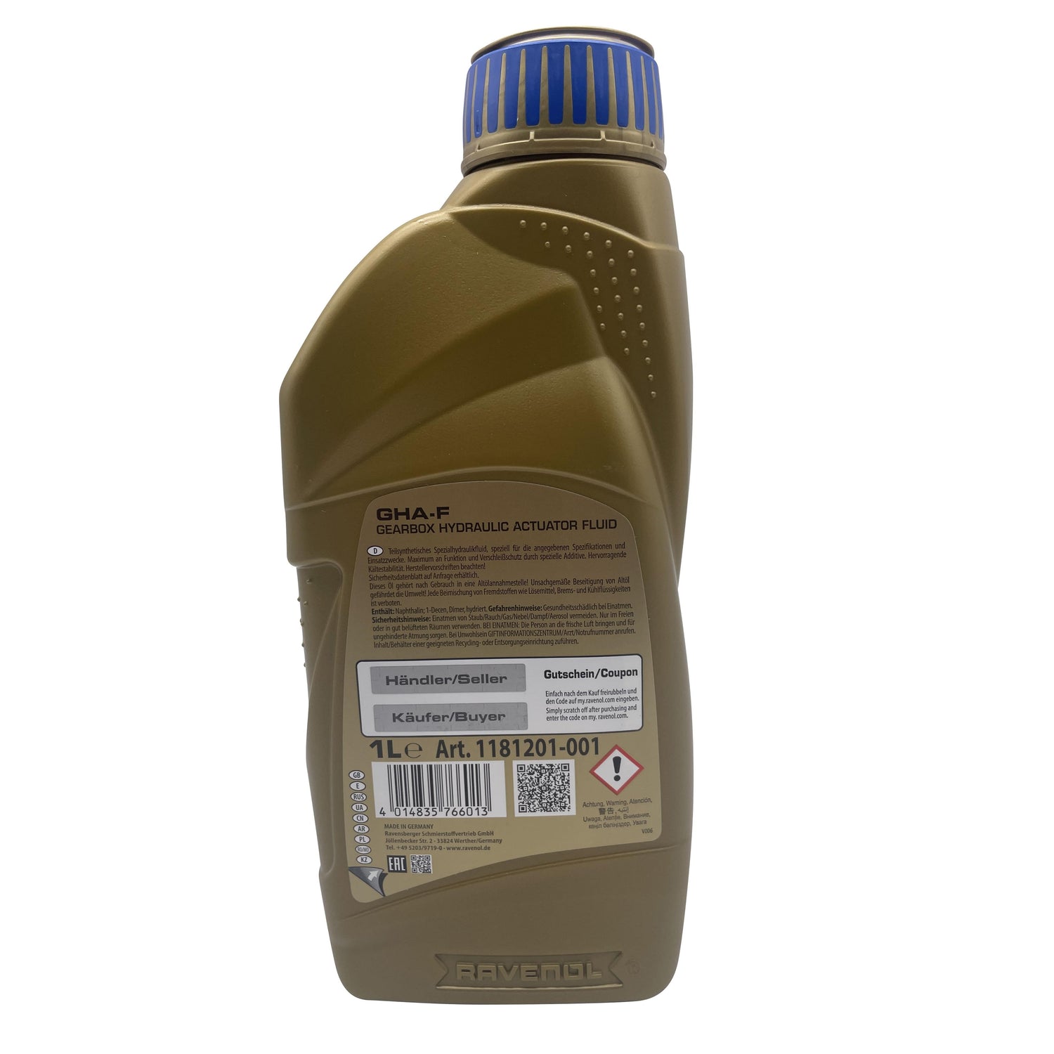 Ravenol Oil 1L GHA-F Selespeed and Dualogic Gearbox Actuator Oil 9.55550-SA1 Eco Torque
