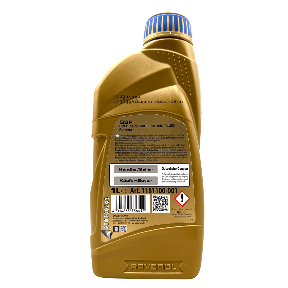Ravenol SSF Power Steering Fluid 1 Litre Eco Torque
