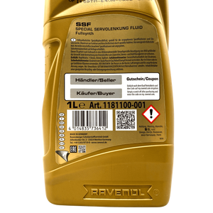 Ravenol SSF Power Steering Fluid 1 Litre Eco Torque