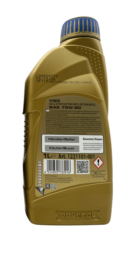 Ravenol VSG 75w-90 Transmission And Differential Oil Eco Torque
