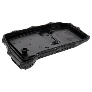 VAICO V10-4360 0D5 sump pan side profile showing depth and bolt holes