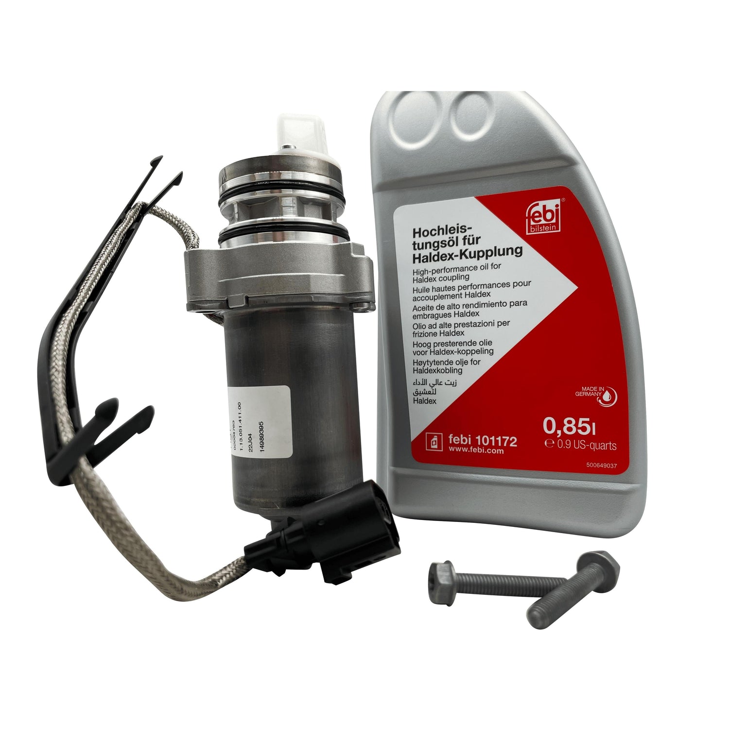 VW Generation 5 Haldex Pump Kit With Febi Bilstein Oil 0CQ598549 Eco Torque