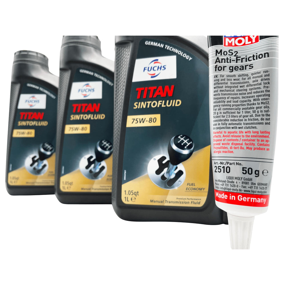 Vauxhall M32 6 Speed Fuchs 75W-80 Gearbox Oil & Additive Service Kit For Pre 2012 Manual Models Eco Torque