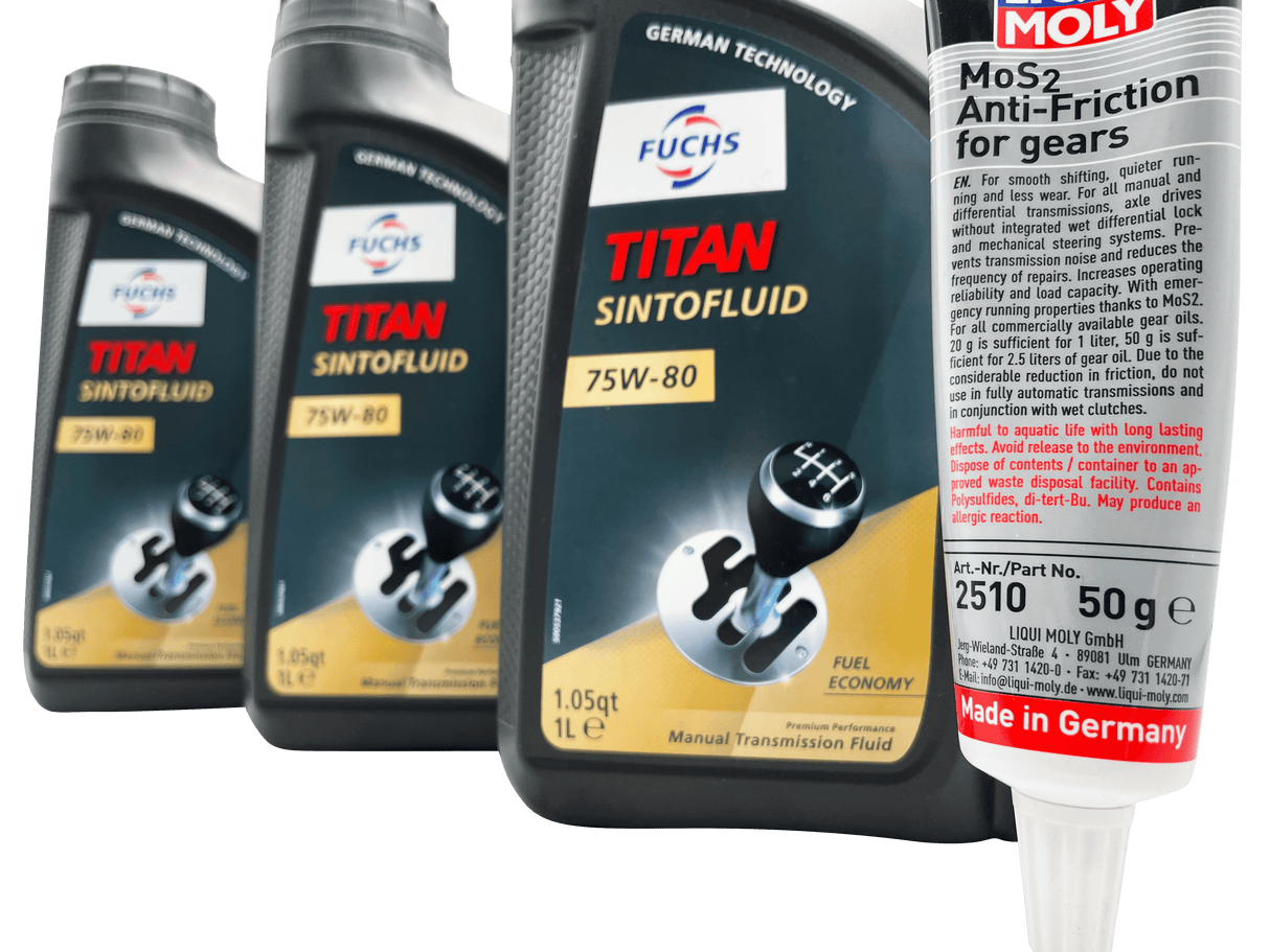 Vauxhall M32 6 Speed Fuchs 75W-80 Gearbox Oil & Additive Service Kit For Pre 2012 Manual Models Eco Torque