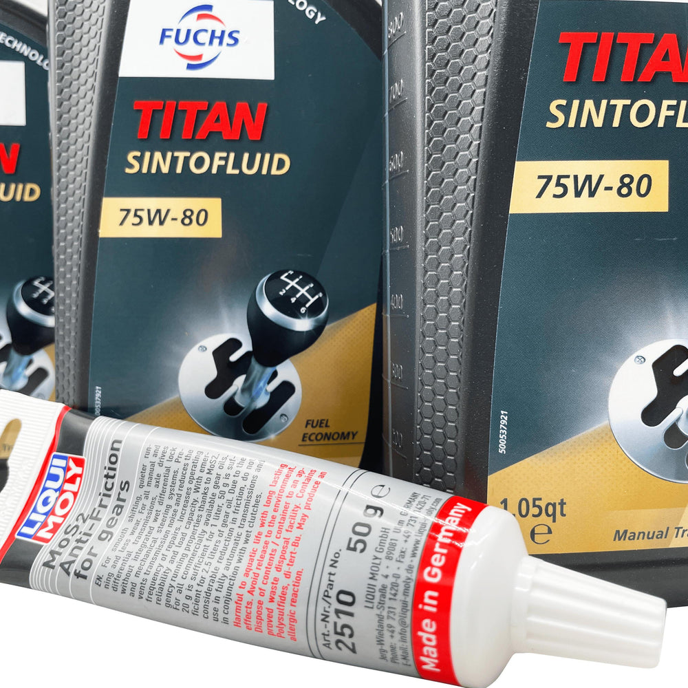 Vauxhall M32 6 Speed Fuchs 75W-80 Gearbox Oil & Additive Service Kit For Pre 2012 Manual Models Eco Torque