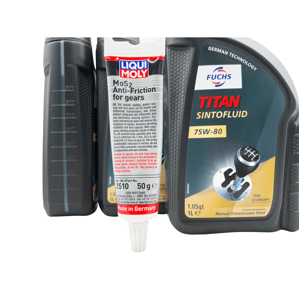 Vauxhall M32 6 Speed Fuchs 75W-80 Gearbox Oil & Additive Service Kit For Pre 2012 Manual Models Eco Torque