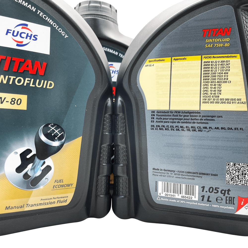 Vauxhall M32 6 Speed Fuchs 75W-80 Gearbox Oil Service Kit For Models Pre 2012 Eco Torque