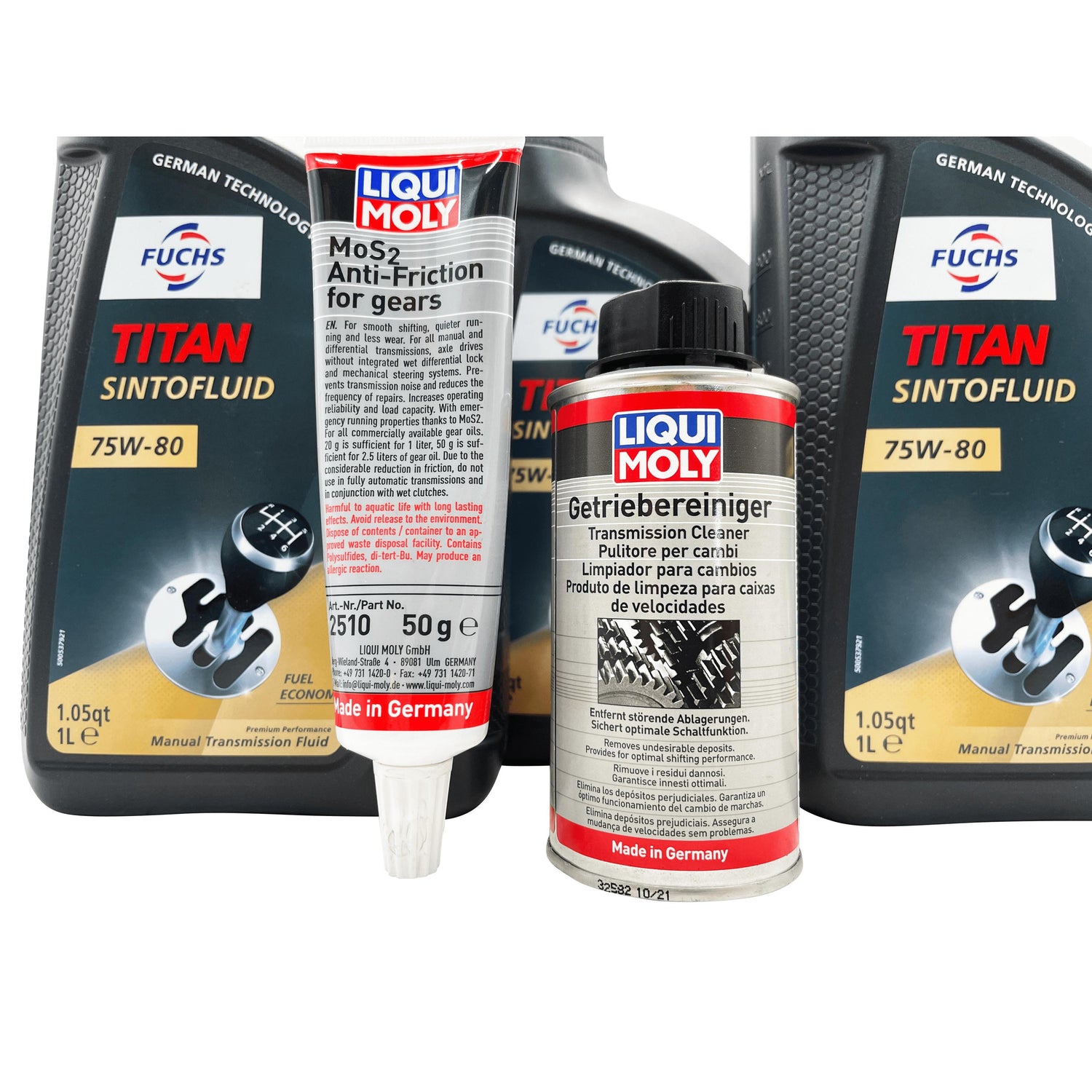 Vauxhall M32 6 Speed Fuchs 75W-80 Gearbox Oil With Additive & Cleaner For Pre 2012 Manual Models Eco Torque