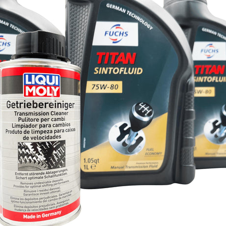 Vauxhall M32 6 Speed Fuchs 75W-80 Gearbox Oil &amp; Cleaner Service Kit For Pre 2012 Manual Models Eco Torque