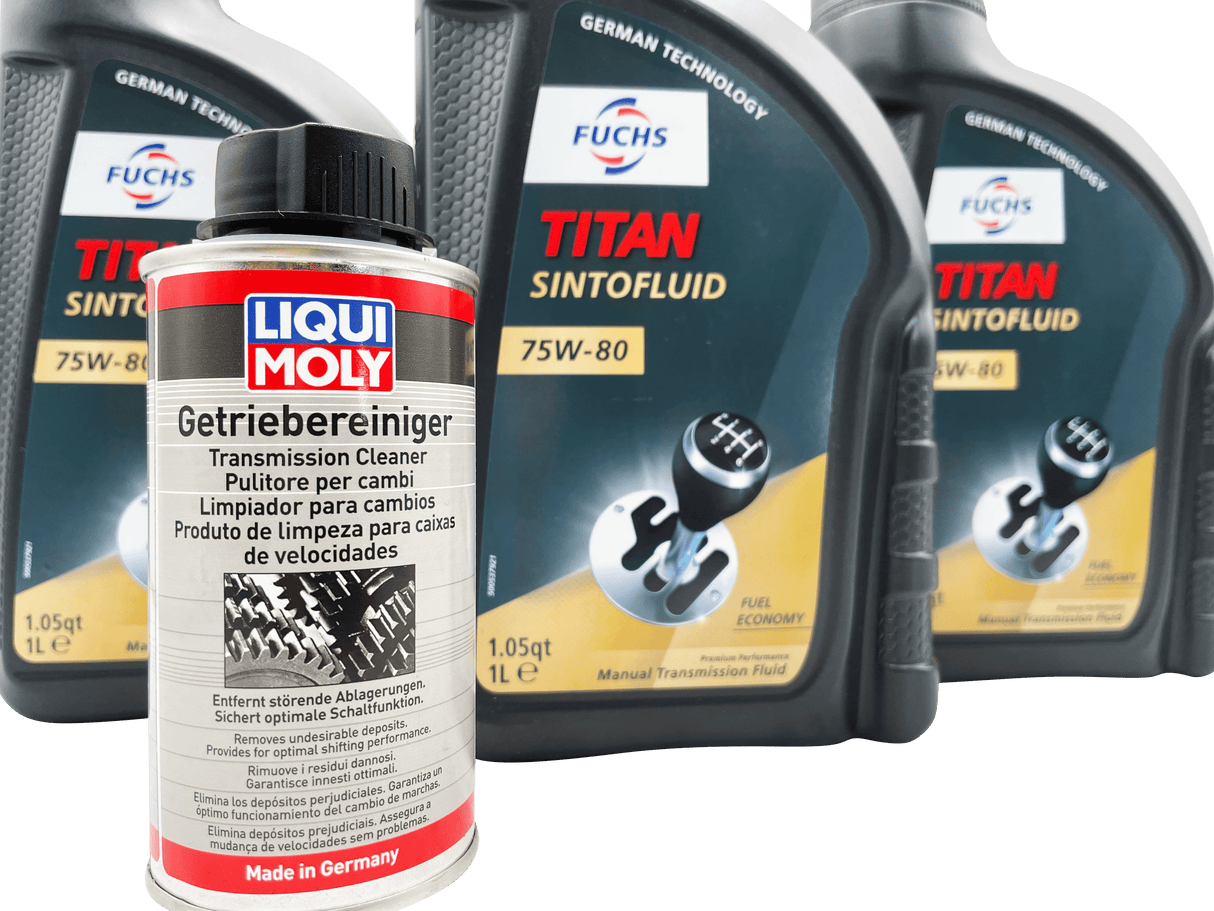 Vauxhall M32 6 Speed Fuchs 75W-80 Gearbox Oil &amp; Cleaner Service Kit For Pre 2012 Manual Models Eco Torque