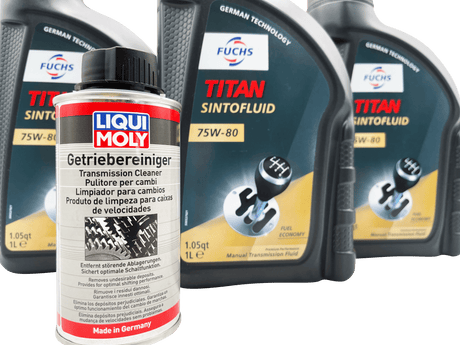 Vauxhall M32 6 Speed Fuchs 75W-80 Gearbox Oil &amp; Cleaner Service Kit For Pre 2012 Manual Models Eco Torque