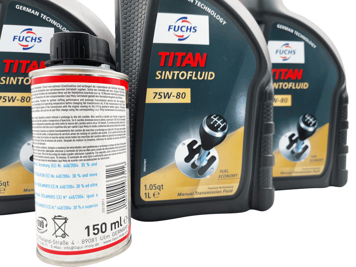Vauxhall M32 6 Speed Fuchs 75W-80 Gearbox Oil &amp; Cleaner Service Kit For Pre 2012 Manual Models Eco Torque