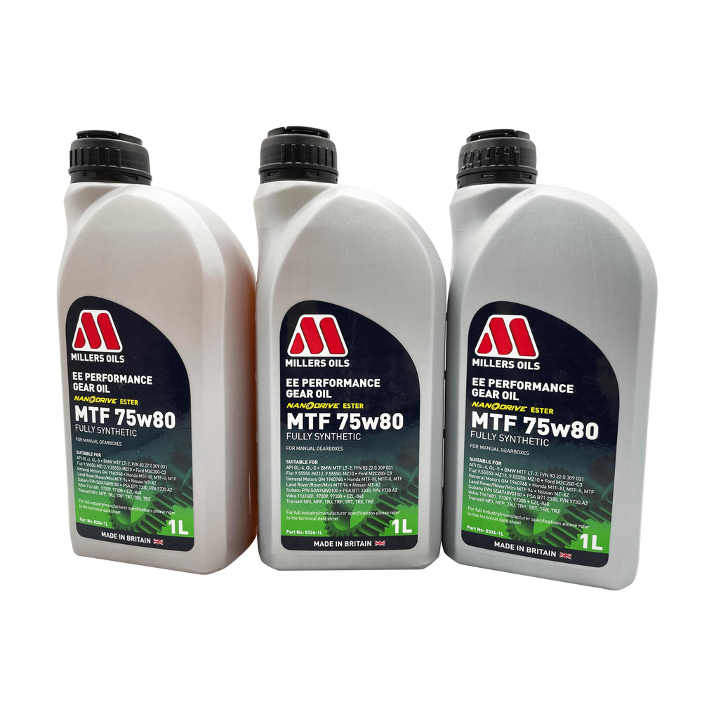 Vauxhall M32 6 Speed Millers 75W-80 Gearbox Oil Service Kit For Manual Models Pre 2012 Eco Torque