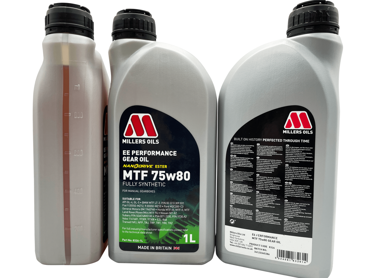 Vauxhall M32 6 Speed Millers 75W-80 Gearbox Oil Service Kit For Manual Models Pre 2012 Eco Torque