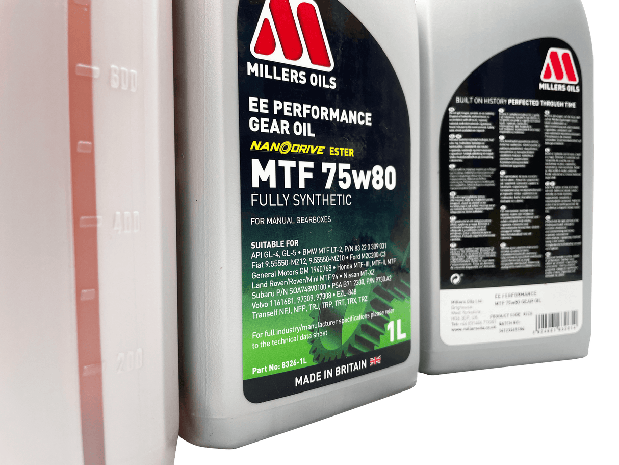 Vauxhall M32 6 Speed Millers 75W-80 Gearbox Oil Service Kit For Manual Models Pre 2012 Eco Torque