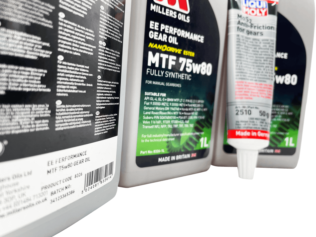 Vauxhall M32 6 Speed Millers 75w80 Gearbox Oil & Additive Service Kit For Pre 2012 Manual Models Eco Torque
