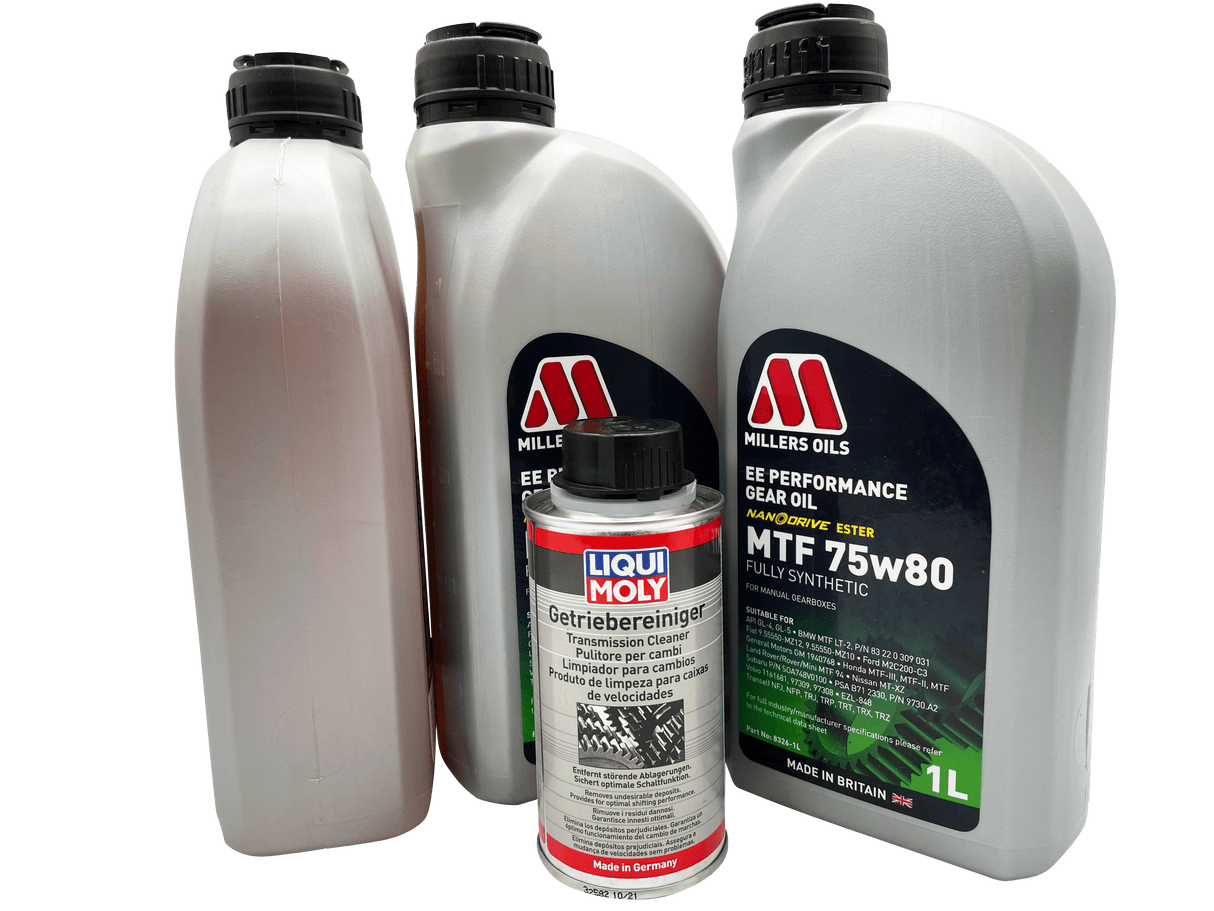 Vauxhall M32 6 Speed Millers 75w80 Gearbox Oil & Cleaner Service Kit For Pre 2012 Manual Models Eco Torque