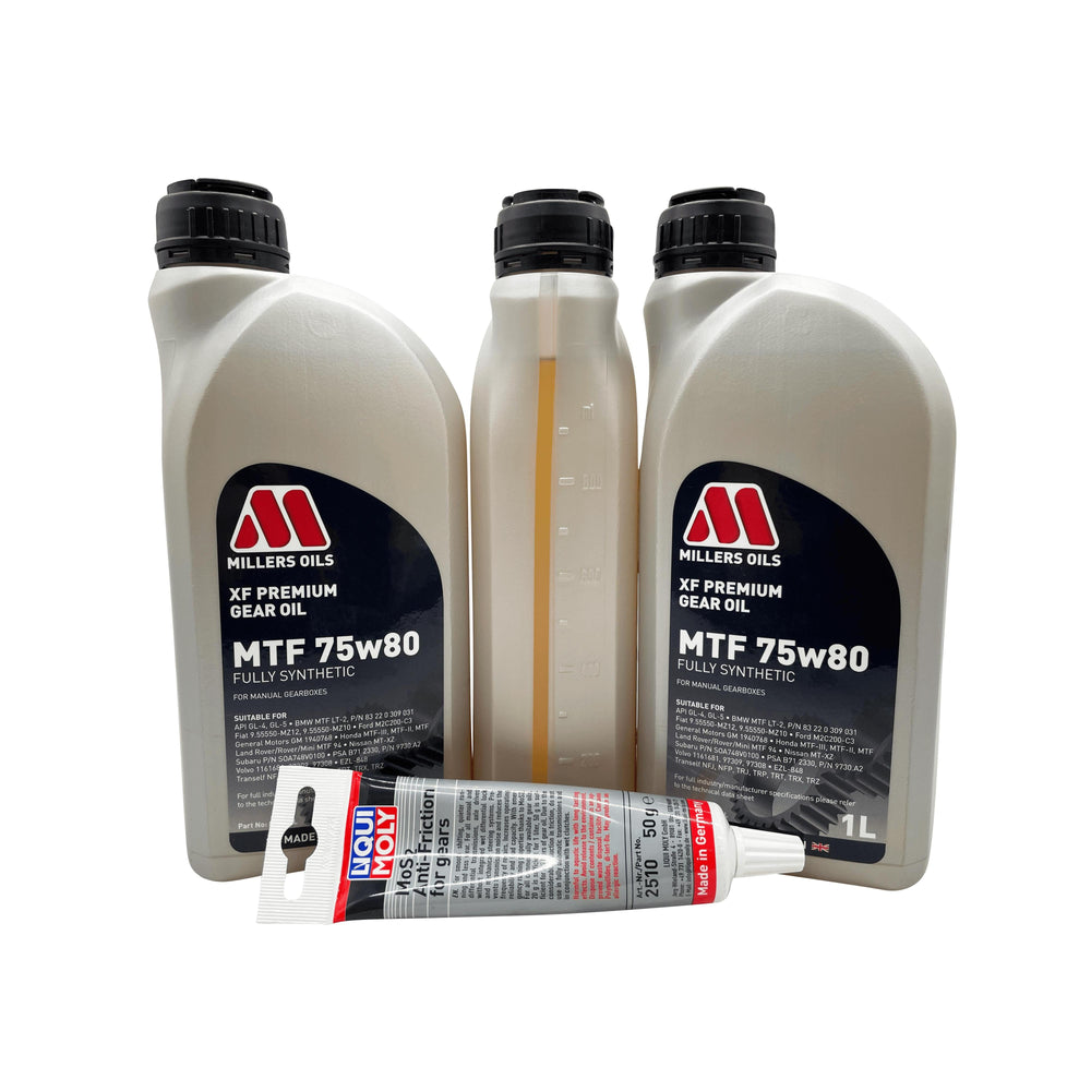 Vauxhall M32 6 Speed Millers XF 75w80 Gearbox Oil & Additive Service Kit For Pre 2012 Manual Models Eco Torque