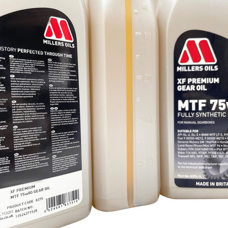 Vauxhall M32 6 Speed Millers XF 75w80 Gearbox Oil Service Kit For Pre 2012 Manual Models Eco Torque