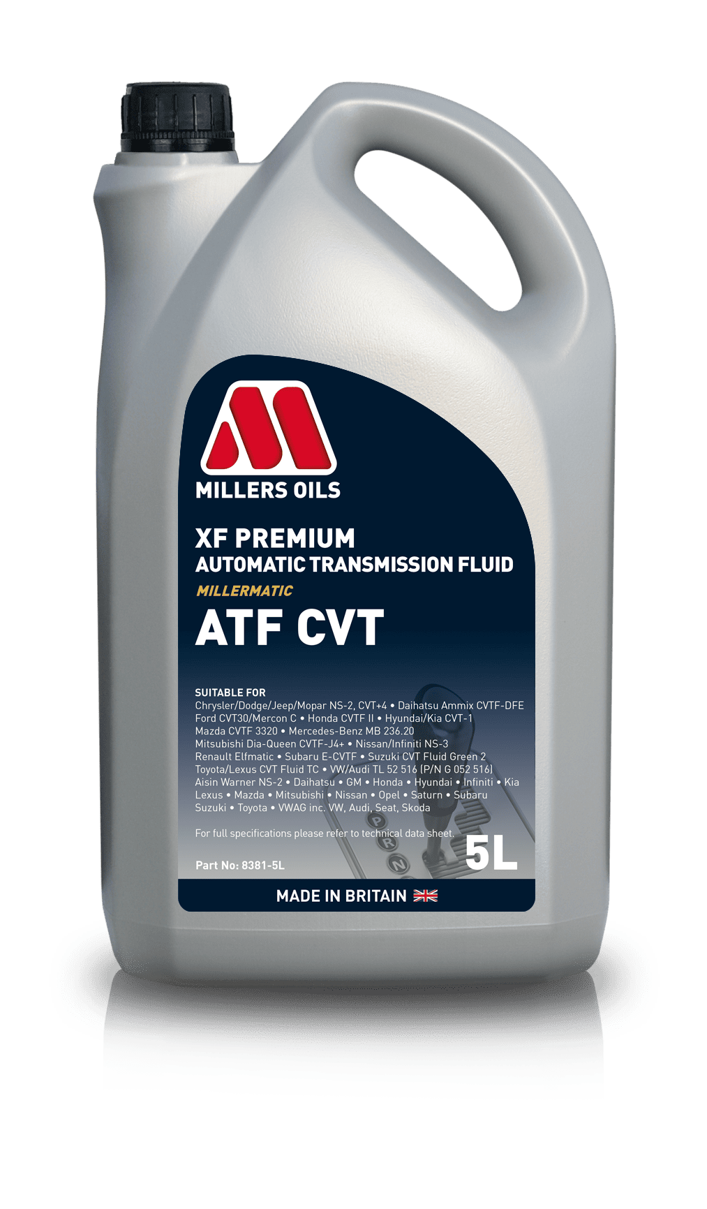 Millers Oils XF Premium ATF CVT Automatic Gearbox Oil 5L Eco Torque