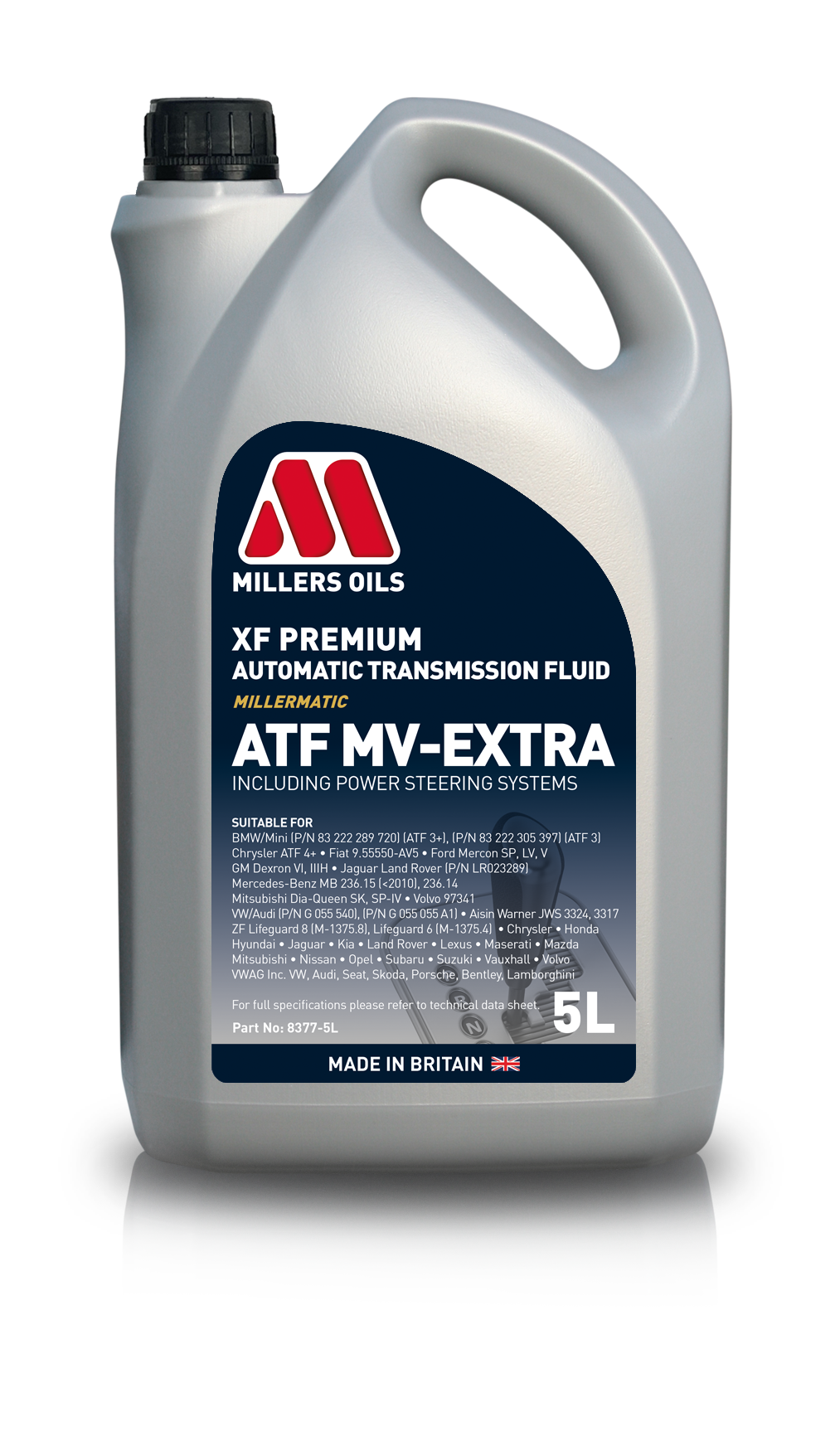 Millers Oils XF Premium ATF MV-EXTRA Automatic Gearbox Oil 5L Eco Torque