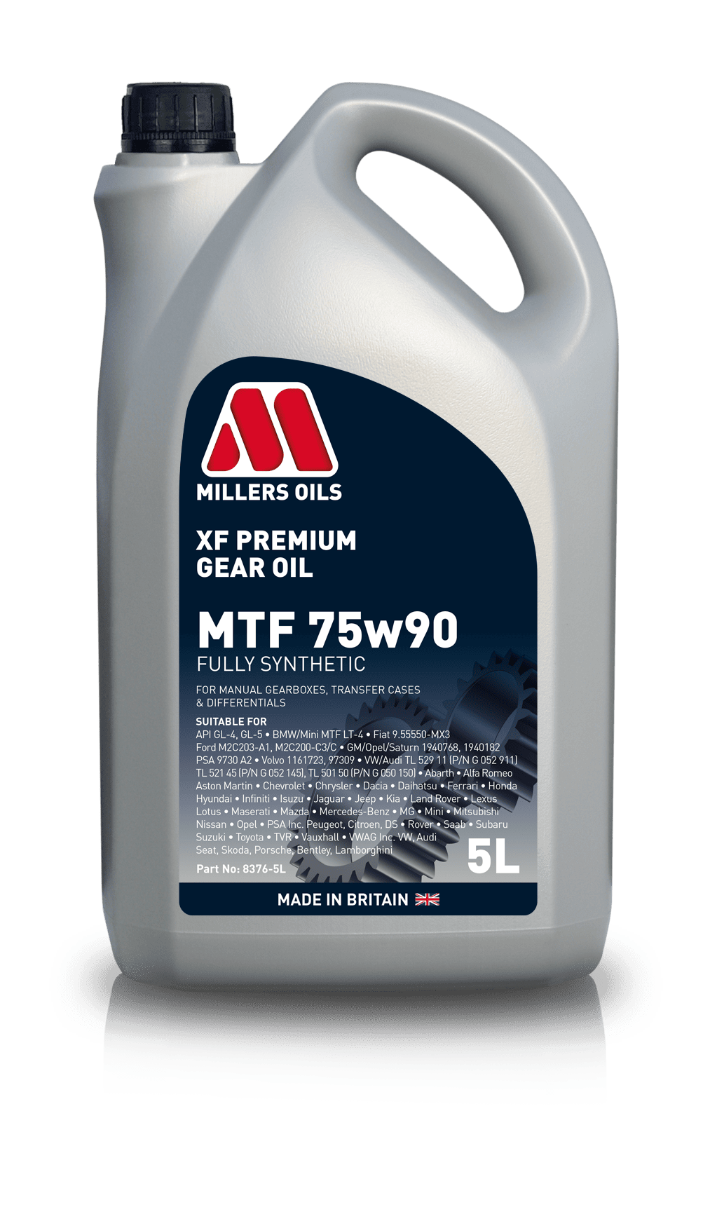 Millers Oils XF Premium MTF 75w90 Manual Gearbox Oil 5L Eco Torque