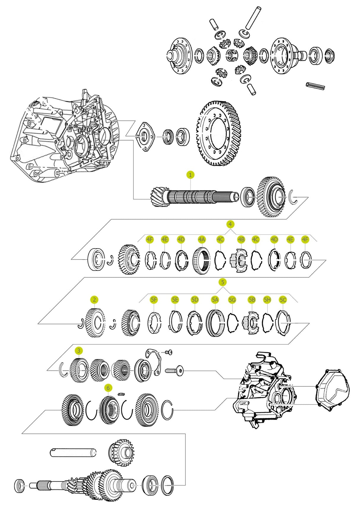 Pinion Z: 15 for BVM6 Gearbox 9671953188