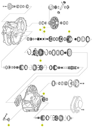 VW 02T Gearbox 5th Gear 37T 02T311361B 5 Speed Manual Transmission