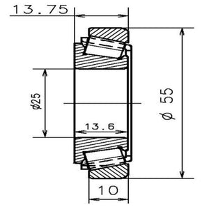 SNR Tapered Roller Bearing EC42192YS02H206 25x55x13mm