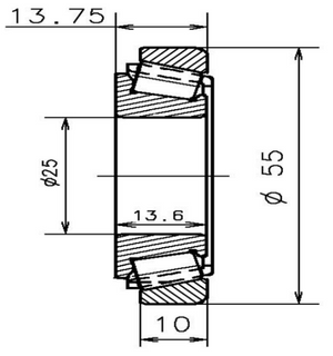 SNR Tapered Roller Bearing EC42192YS02H206 25x55x13mm