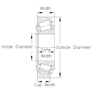 KOYO Tapered Roller Bearing LM102949/LM102910 45.24x73.43x19.56mm